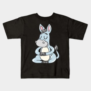 Sweet donkey kids comic donkey mule draft animal Muli Kids T-Shirt